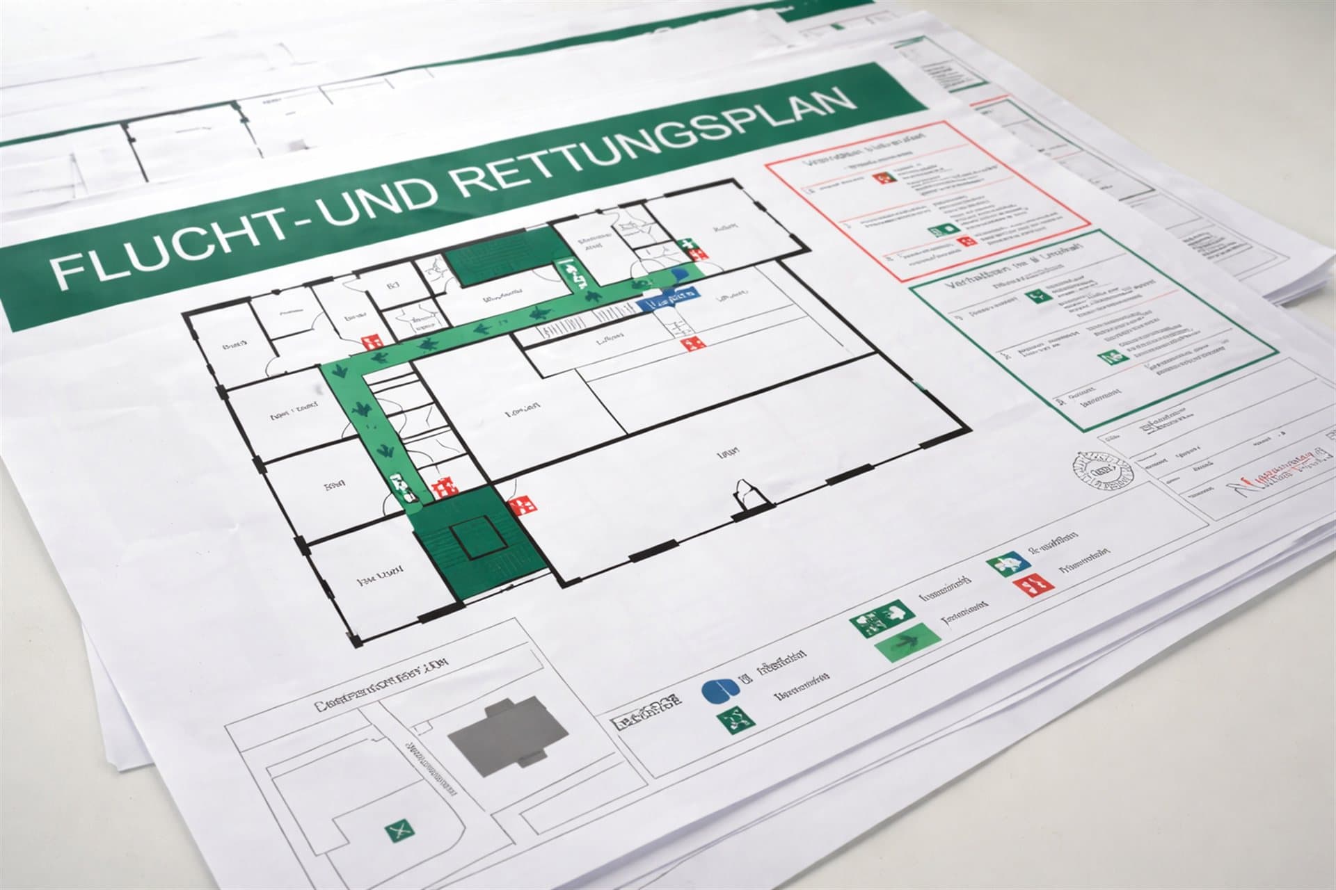 Flucht- und Rettungspläne